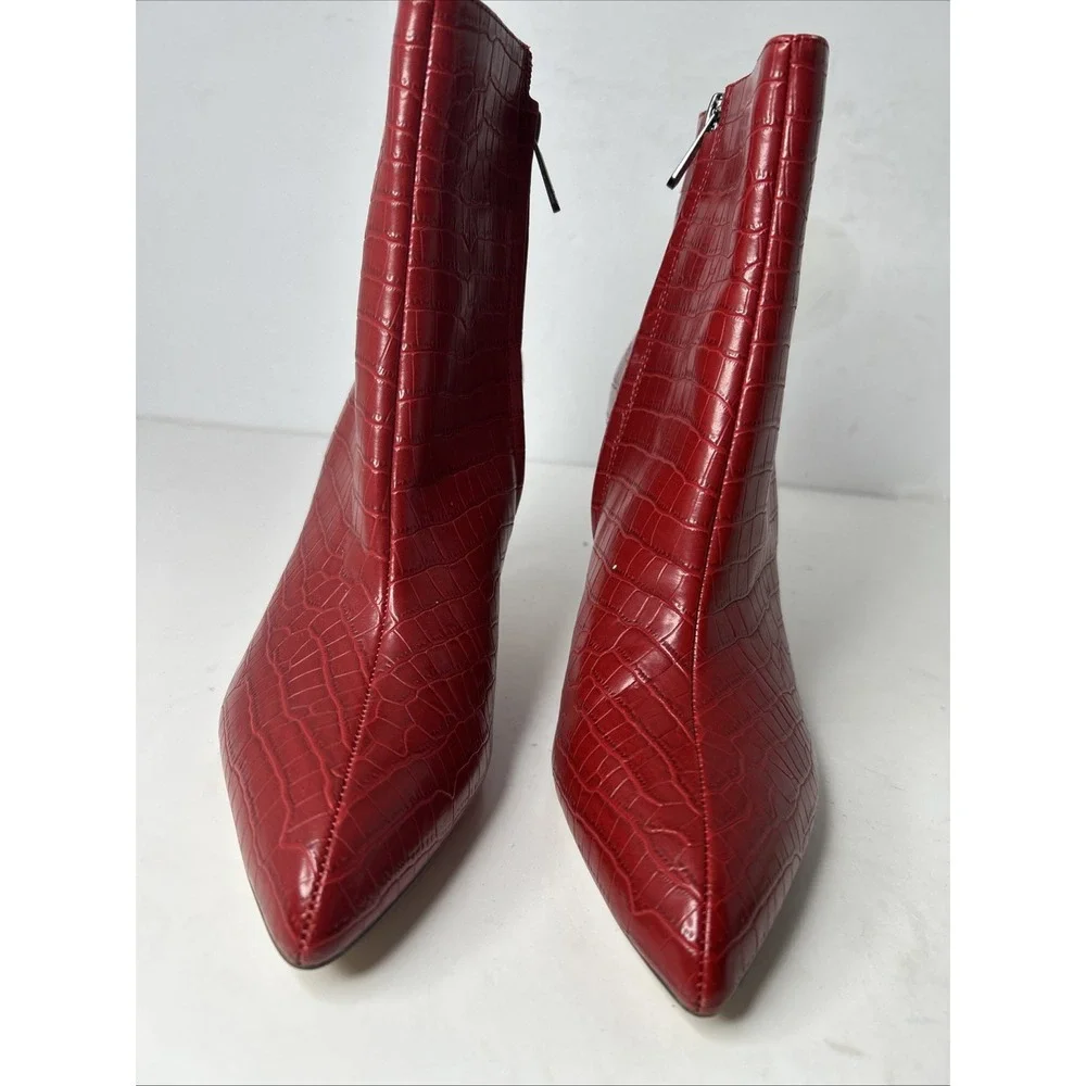 SAM EDELMAN 'Olie' Spiced Red Croc‎ Bootie size 9